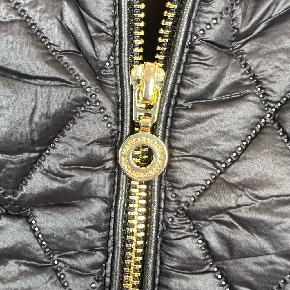 New Marc New York Andrew Mark Chic Jacket Vest Size Small Zip Up Black - Picture 13 of 16